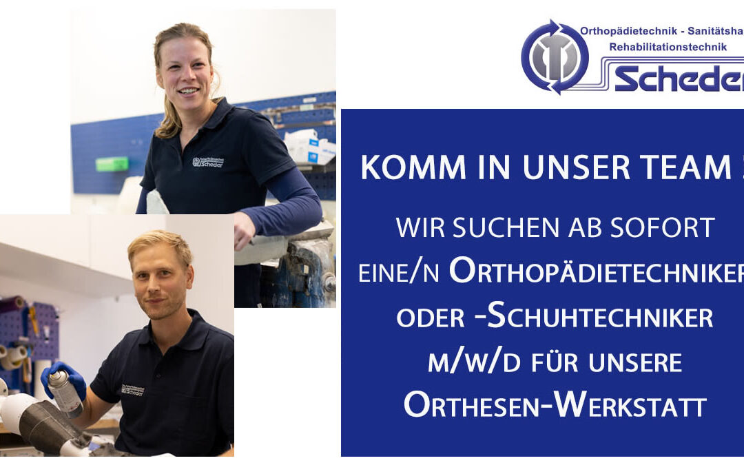 Orthopädie-Techniker oder -Schuhtechniker zur Orthesenherstellung gesucht